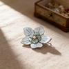 Handmade Shell Brooch Pendant With Dual Layer Design For Fashion Accessories