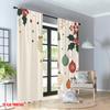 2pcs 2D Flat Printing Merry Christmas Curtains Christmas Ornament Holly Festive Digital Printed Polyester Drapes Birthday Party
