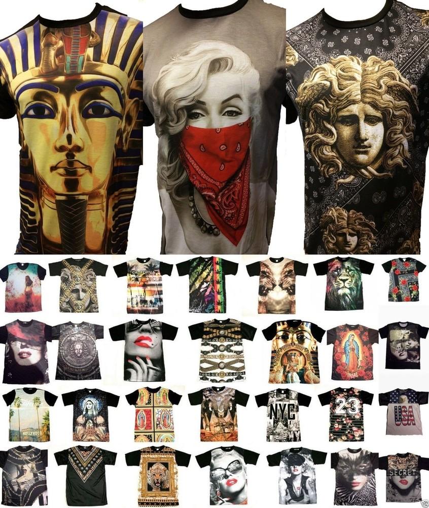 MENS SUBLIMATION SHORT SLEEVE  CHEETAH CLEOPTRA LEPARDS CALI SWAG MEDUSA Unisex T-Shirt XXXXL