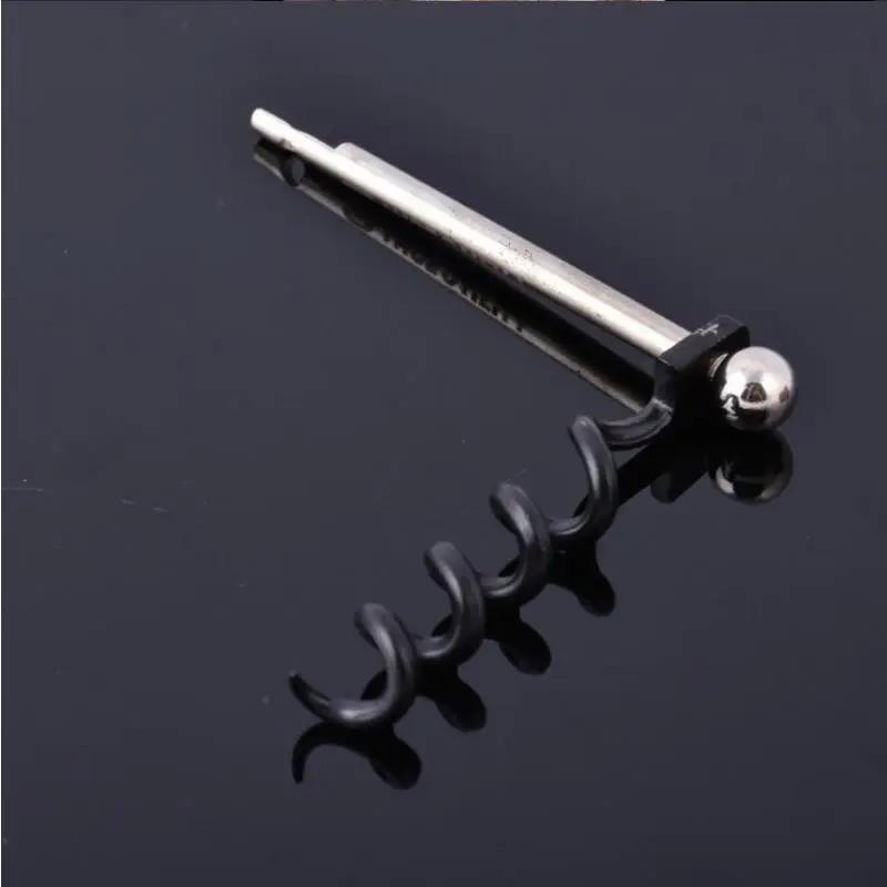 

Red Wine EDC Twist Stick Corkscrew Stainless Steel Cork Bottle Puller Opener Keyring Camping Profess Kitchen Accessories світло-сірого кольору