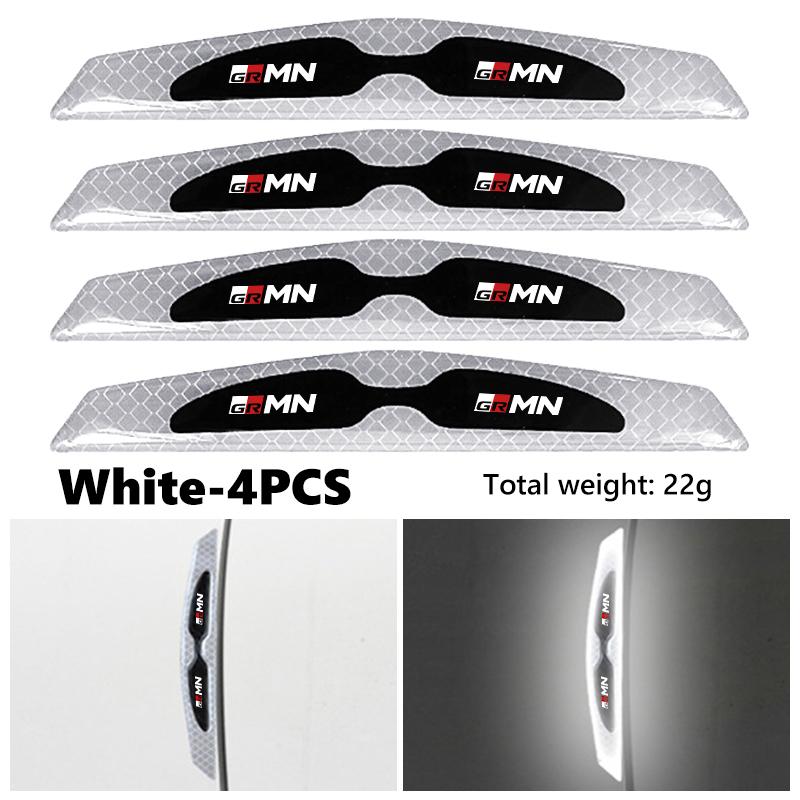 For S9 4pcs Car Door Side Edge Anti Collision Strip Reflective Protector Sticker Auto Accessories Crown GR Sport Corolla JH9