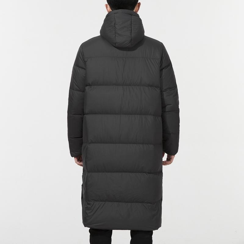 Adidas Neo Casual Warm Mid-Length Hooded Down Jacket Men Outerwear Black H45242