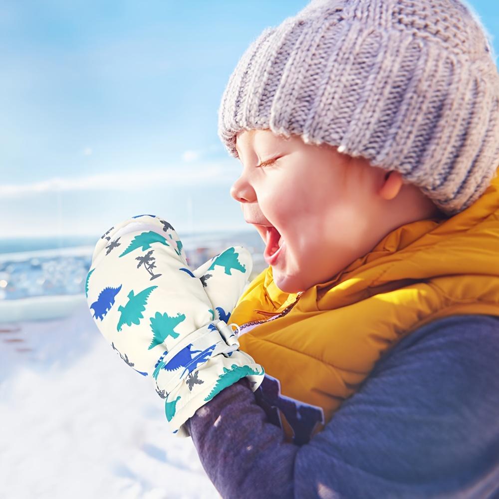 1 Pair of Infant Mittens, Winter Outdoor Quick-Drying Gloves for Boys and Girls, Easy-To-Wear Velvet Warm Mittens for Children