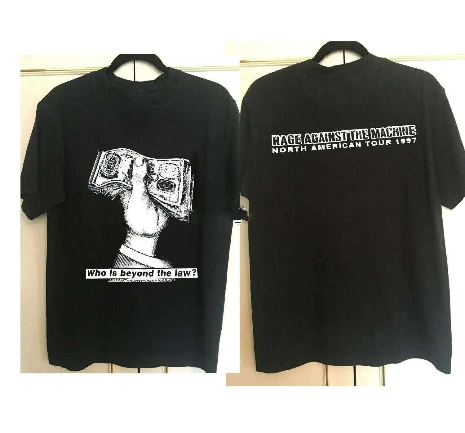 Rage Against The Machine 1997 North American Tour Cotton Black T Shirt AG433 S