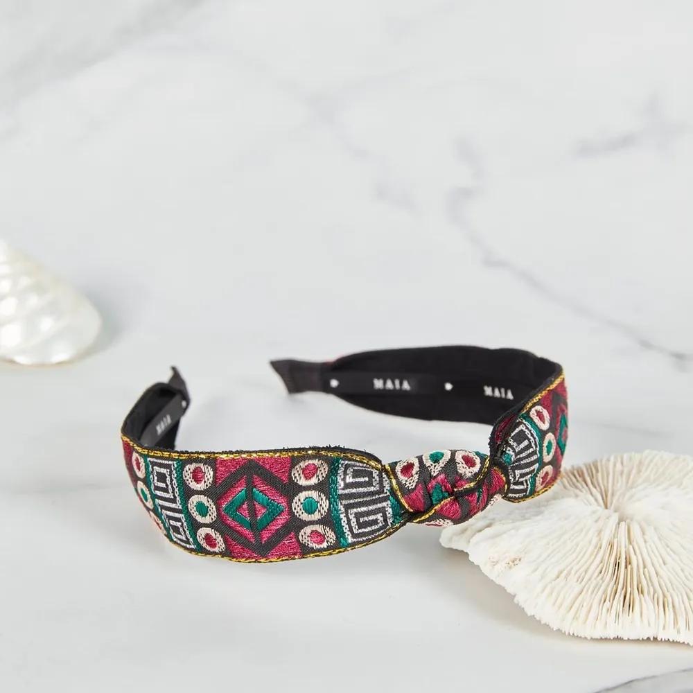 Lara Maia Pearl Flower Jacquard Hairband A Knot Type Violet MAIAHB039 3306255