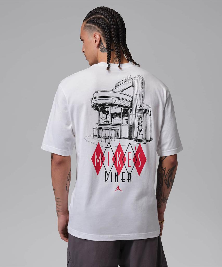 Nike Jordan T-Shirt M - White:Black:University Red / If3161-100