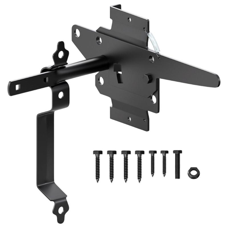 Auto Locking Gate Latches Heavy Duty Latches Iron Security Lock Quick Pin Door Bolt Automatic Latches Door Hardwares