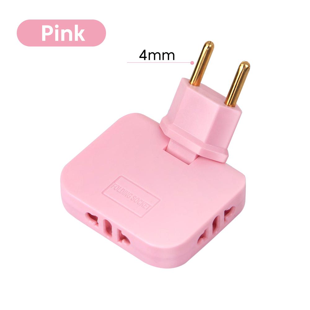 180° Rotatable Socket 3-in-1 EU Plug Converter 4.MM US To European Plug Power Adapter 4.8MM US To EU KR Electrical Socket Outlet