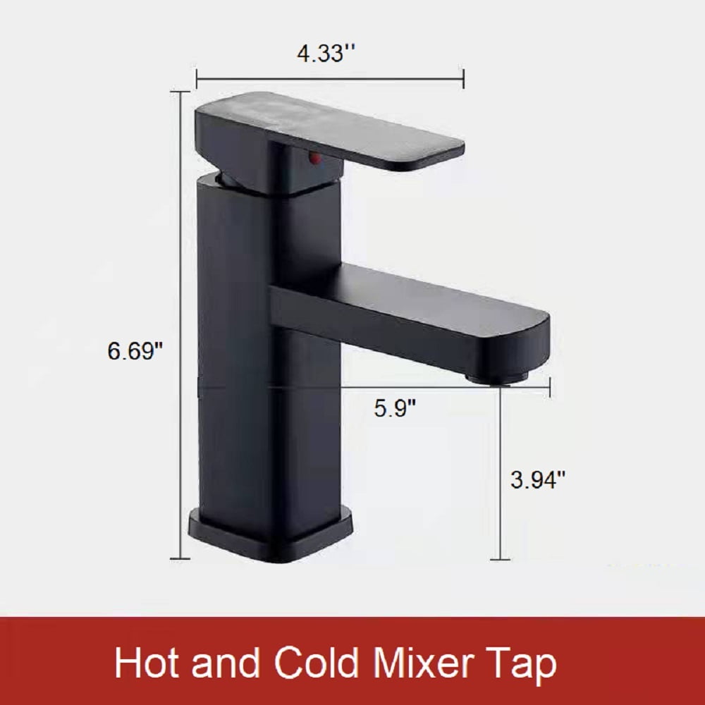 Single Hole Hot and Cold Mixer Bathroom Sink Faucet