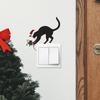 Christmas Atmosphere Personalized Black Cat Gifts Living Room Entrance, Home Switch Beautification Stickers