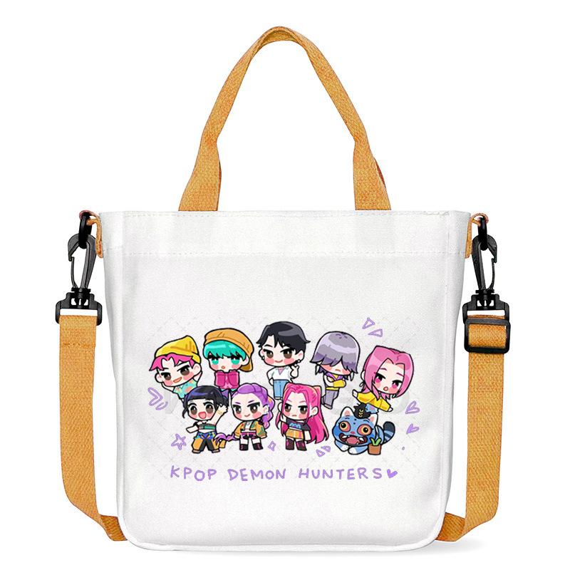 Anime Cartoon Print Student Go Out Portable Handbag Large Capacity Casual Canvas Bag