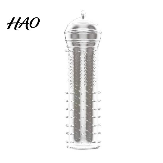 Male Condoms 5Pcs/Set Men External Use Soft Transparent Sexual Stimulation Sex Toy Large Particles Penis Sleeves Spike for Couple