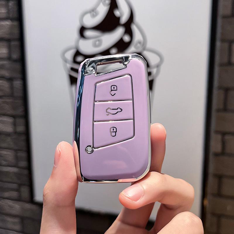 Compatible Key Cover for Volkswagen Bora, Sagitar, Polo, Tiguan, Tanyue, Lingdu, Lavida, Tange, and Jialv