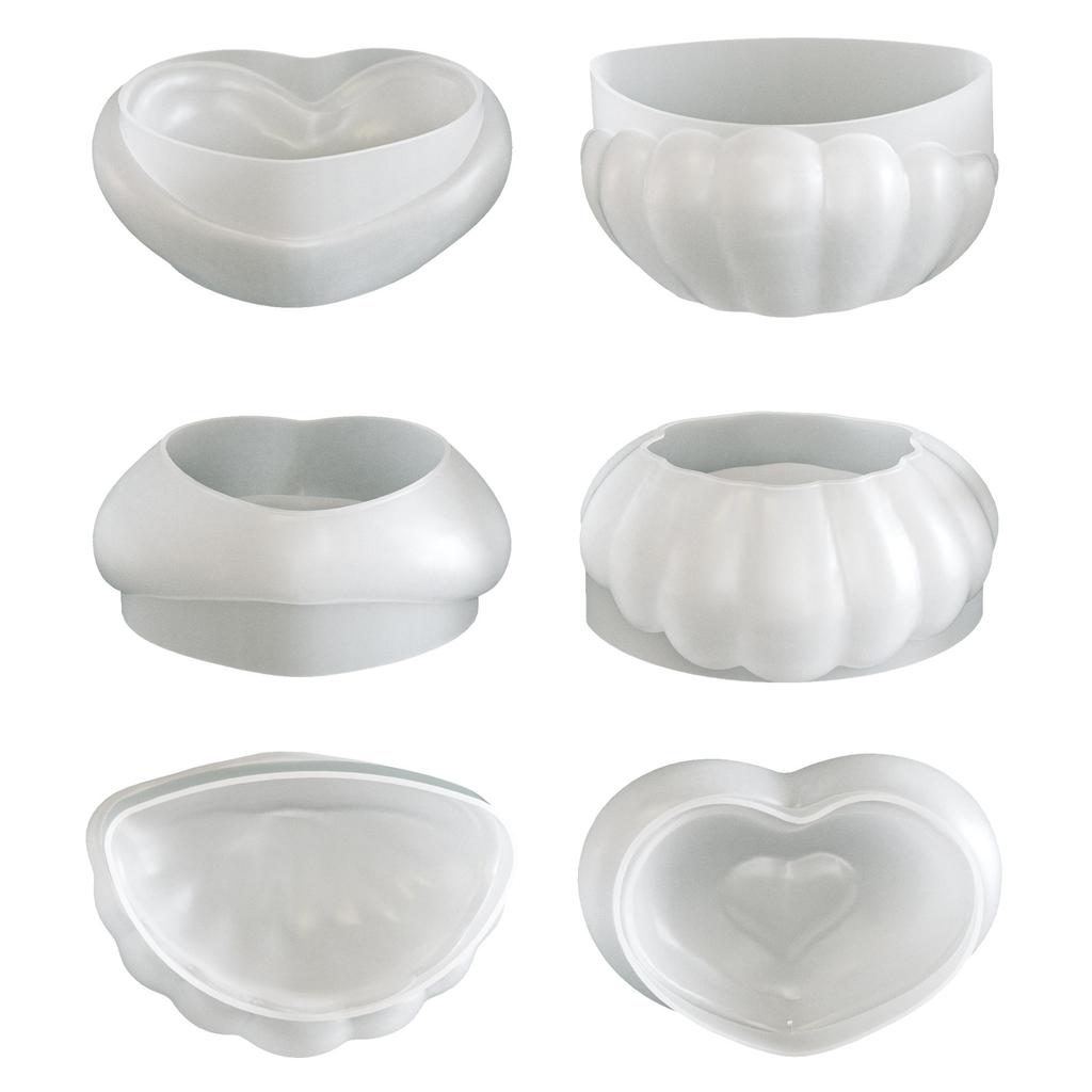 DIY Silicone Mold For Drip Wax Heart-Shaped Shell Storage Box, Candle Holder, And Decorative Plaster Cast