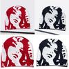Teen Knitted Beanies Hat Elastic Ear Protector Hat Human Portrait Pattern Hat Adult Winter Cycling Skiing Beanies