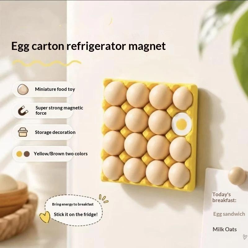 Magnetic Fridge Egg Holder Cute Detachable Food Grade Material for Kitchen Notes Display Home Decor Best Housewarming Gift Choice