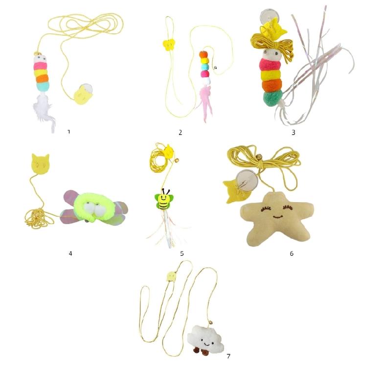 Replacement Cats Toy Game Fishing Poles Self Playing Hanging Toy Training Toy for Stimulating Pet Playing