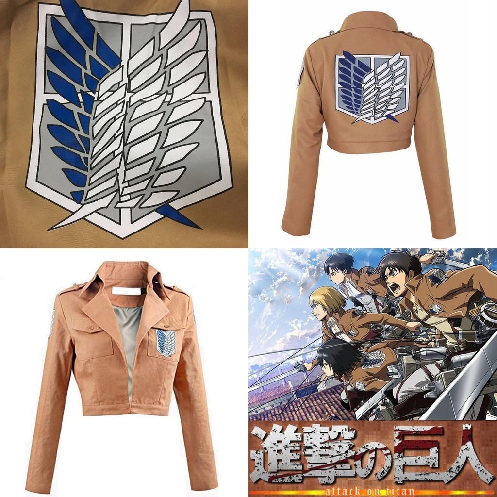 Attack on Titan Aufklärungstrupp Cosplay Mantel Jacke für Eren Jäger Fans**