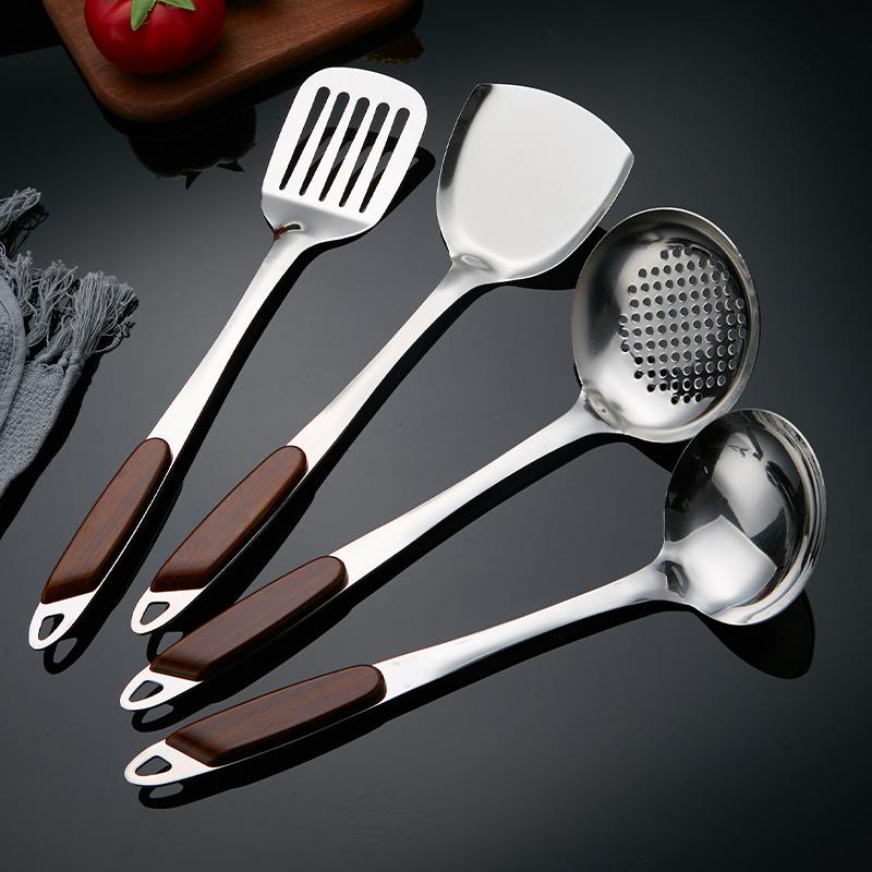 1PC Household Stainless Steel Spatula Spoon Shovel Colander Rice Soup Spoon Cookware Accessories Kitchen Items Kitchen Utensils