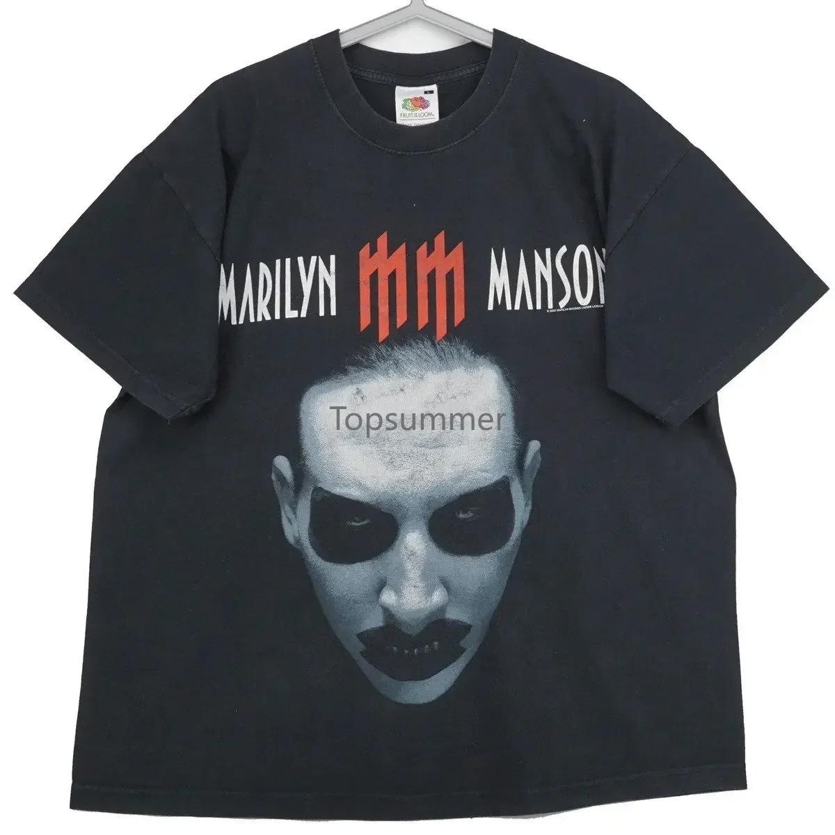 Men T Shirt Vintage Marilyn Manson 2003 T-Shirt S чёрный