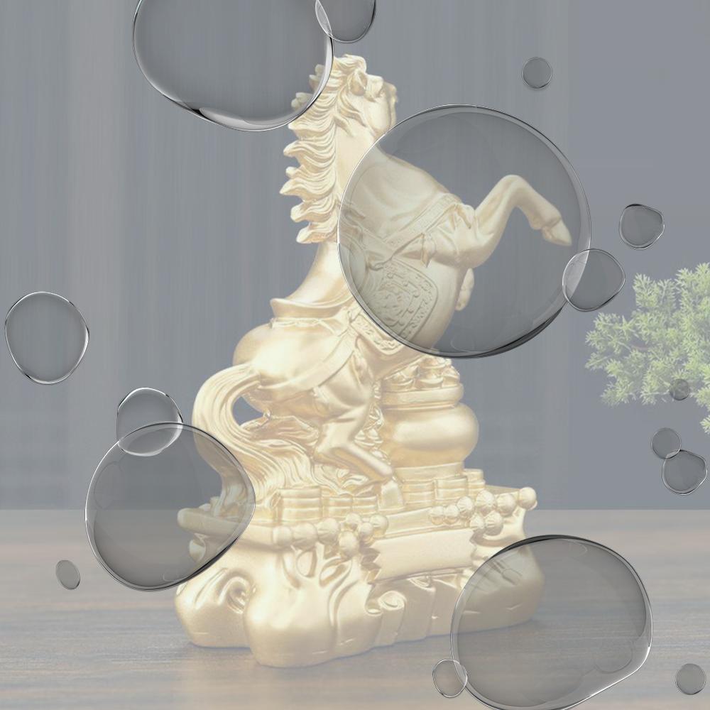 Feng Shui Chinese Year 2026 Zodiac Horse Statue Zodiac Blessing Souvenir Horse Figurine for Success Strength and Prosperity China Mainland