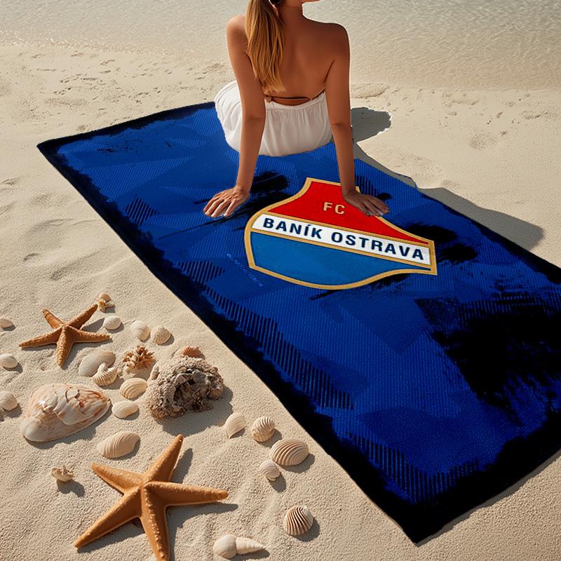Banik Ostrava Wappen Emblem Mikrofaser Strandtuch, Leicht und Schnelltrocknend, für Sommerreisen, Strand-Essential, Schwimmbad
