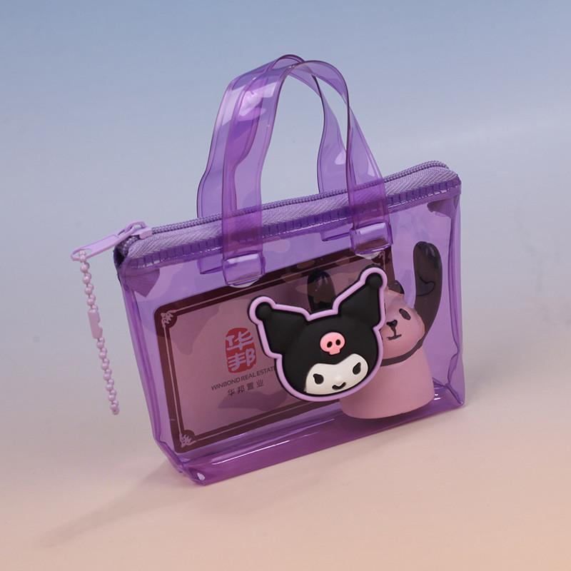 Pvc Cute Girl Heart Coin Purse With Animal Pattern For Kids And Teens