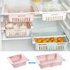 Adjustable Stretchable Refrigerator Organizer Basket Refrigerator Pull-out Drawers Spacer Layer Storage Rack