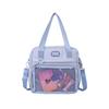 2025 High-value Nylon Bag College Style Transparent Shoulder Crossbody Pain Bag Leisure Bag Tutoring Bag Handbag Women