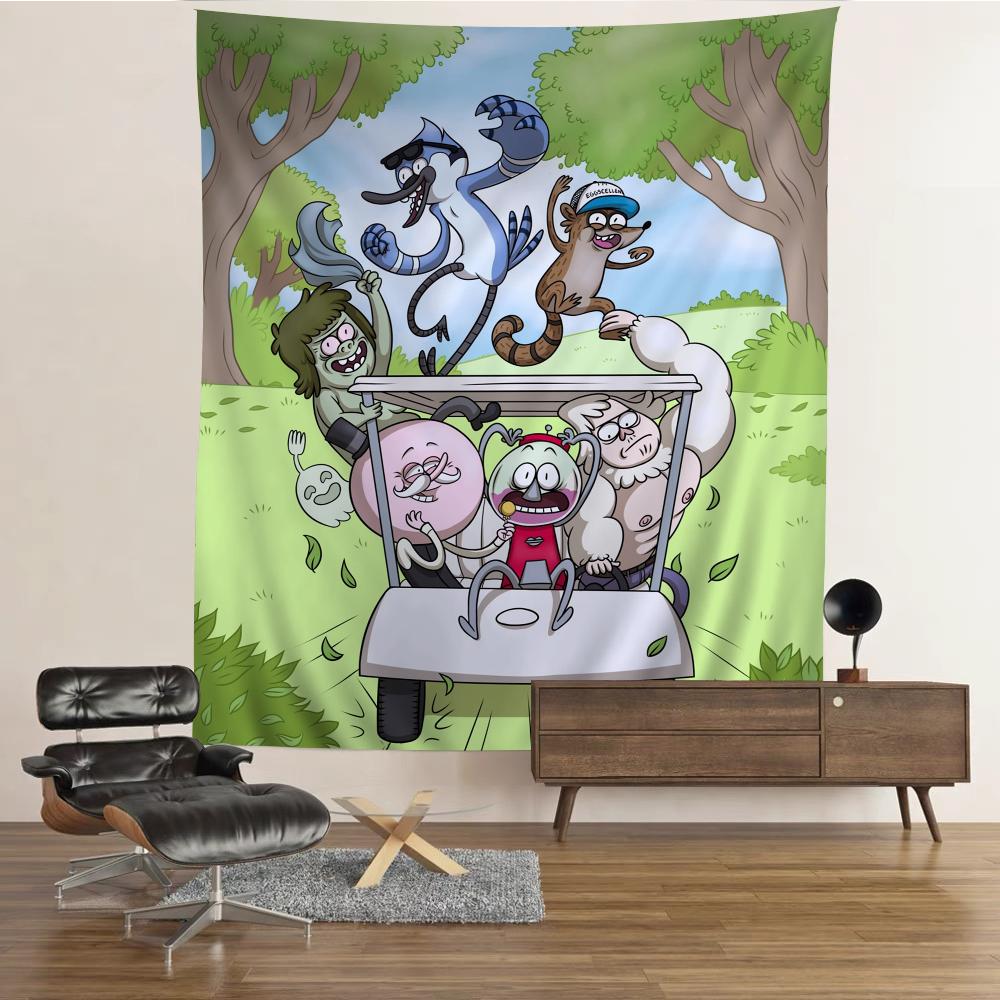 

RRegular Cartoon Show Printed Large Wall Tapestry Hanging Tarot Hippie Wall Rugs Dorm Home Decor 74x94cm(29x37in)