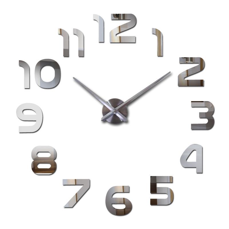Factory Direct 3d Frameless Acrylic Diy Wall Clock Modern Luminous 3d Wall Stickers For Living Room Bedroom Office Mute Decor Wa