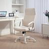 Fabric High Back Office Chair - Cream White