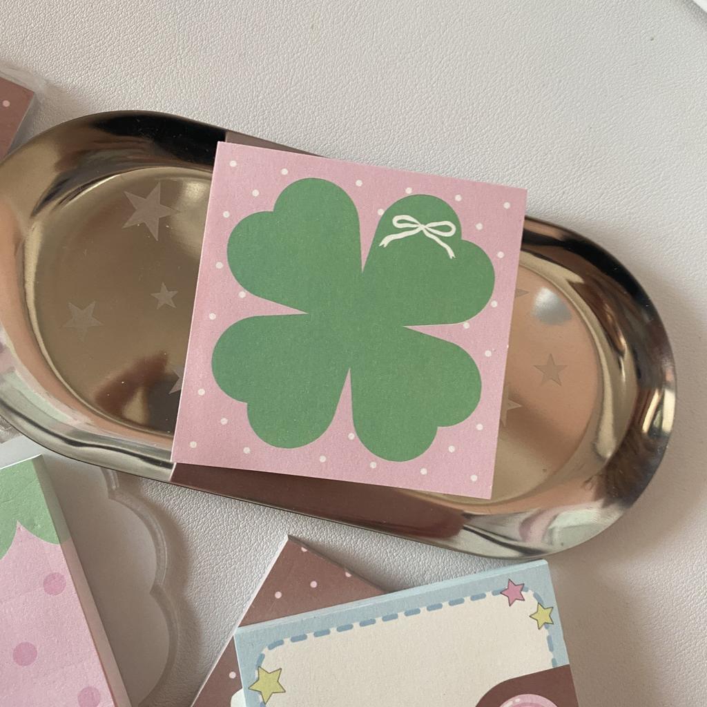 50Sheets Korean Retro Cartoon Tomato Memo Pad Journal Stationery Wall Deco Message Paper To-do List Easy Tear Pocket Notepad