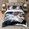 Set de așternuturi 3 bucățiKylian Mbappe Cearșaf moale și două fețe de pernă Decor pentru dormitorul de acasă