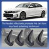 Mud Flaps, Splash Guard, No Drilling Required Mud Guards with Hardware Kits, Front and Rear Side Splash Guards Vehicle Sediment Protection Automotive