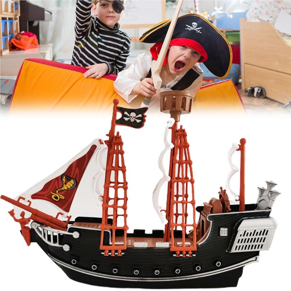 Pirates Ship Boats Model Toys Room Living Room Decorations Kids Pirate Toys Dutchman Pirate Ship Model Children’s Toy Gift