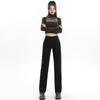 Simple Korean version of high-waisted straight-leg jeans for women's 2025 new tall and thin versatile floor-mopping jeans