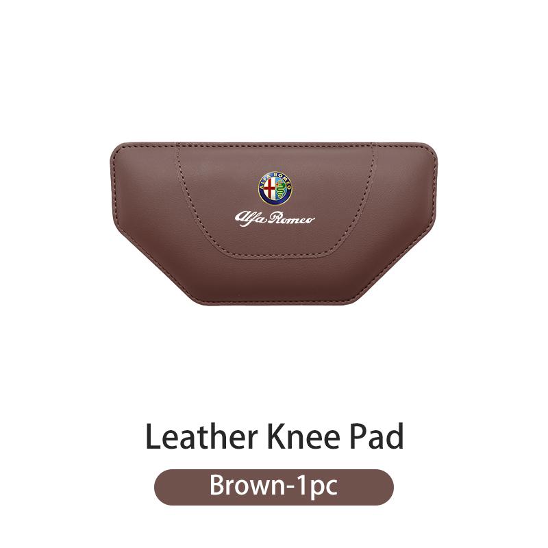 Car Leather Knee Pad Interior Pillow Comfortable For Alfa Romeo 159 Giulietta Giulia 147 Mito 166 GT Stelvio F1 Brera Volante