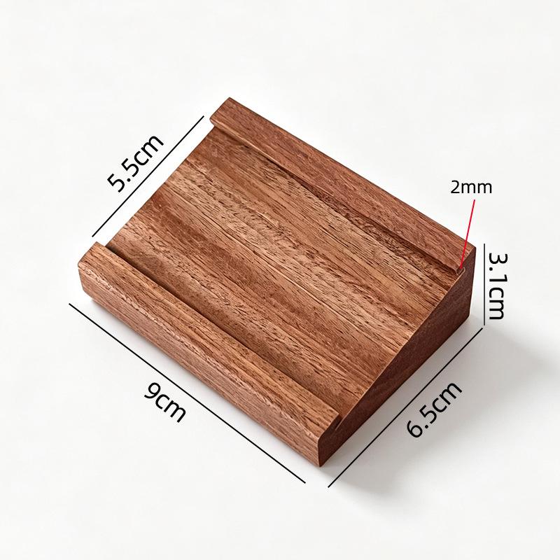 Solid Wood Table Sign Holder - Beveled Base for Hotels, Restaurants, and Shops