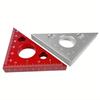 2in/6cm Aluminum Triangle Ruler Imperial and Metric Scales Angle Measuring Tool  Woodworking