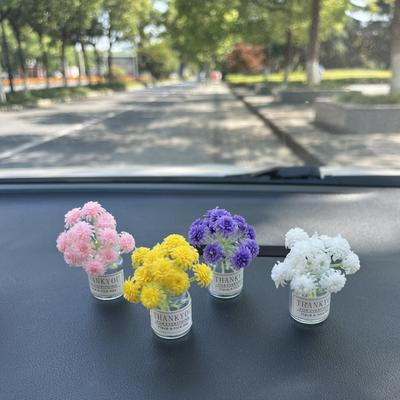 Beautiful Jasmine Vase Mini Micro Landscape Console Decoration Ornaments Glass Vase Car Accessories Car Gifts
