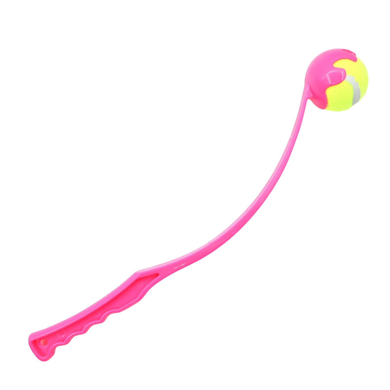 

Dog Ball Launcher Outdoor Training Toy Interactive Fetch Thrower Durable Plastic Handle Long Reach Dog Ball Throwing Stick for Pet Exercise One Size рожевий