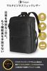 Evoon Men's 28L Large Capacity Business Backpack with Expandable Pockets, 15.6 Inch Capacity, Genuine Leather, Multi-Purpose Business Backpack (Black)
