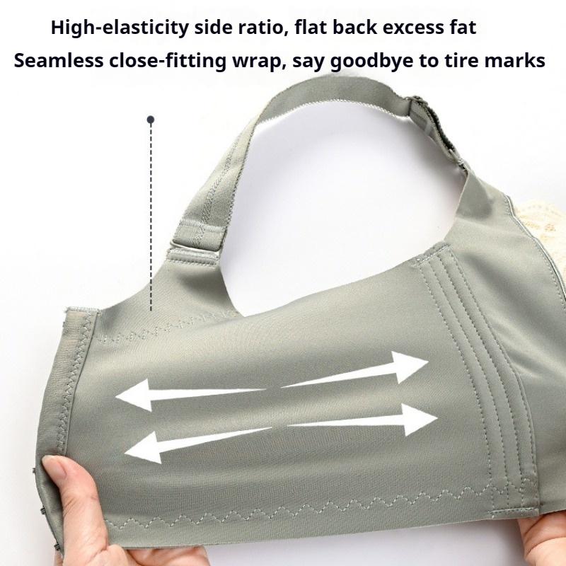100kg Thin Large Size Underwear Large Chest Small Gathered Anti-sagging Adjustment Type Side Breast Bra