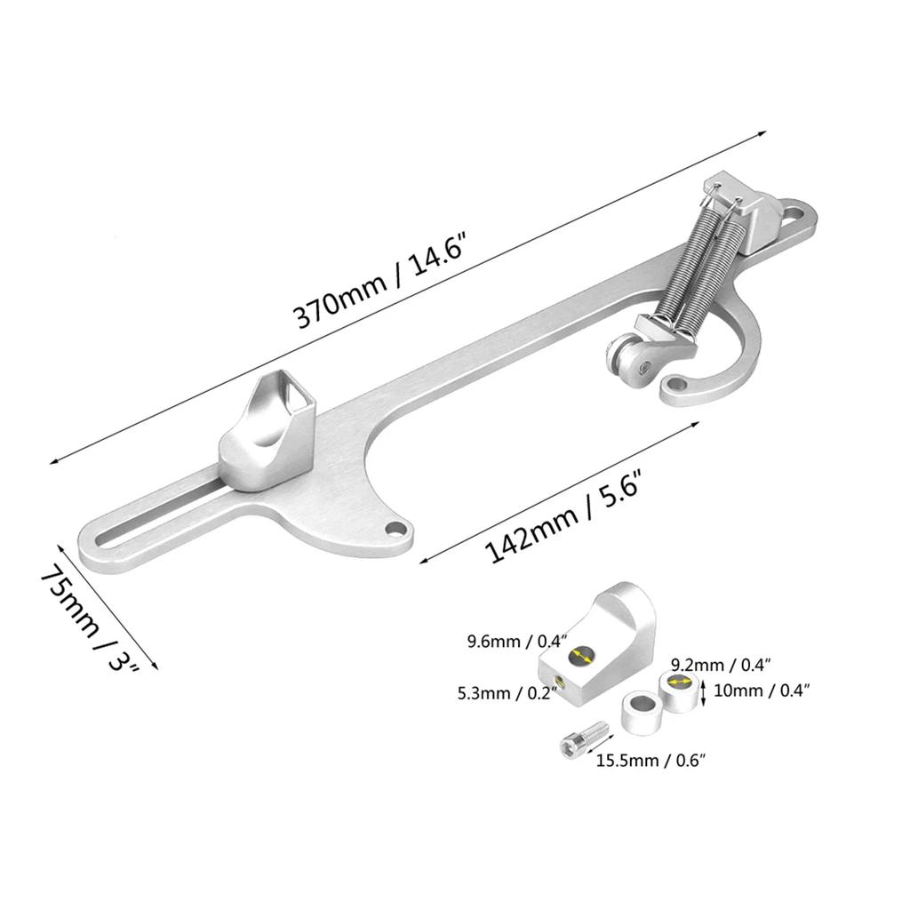 Billet Aluminum Throttle Cable Carburetor Bracket for Holley 4150 & 4160 Series Carburetor Red