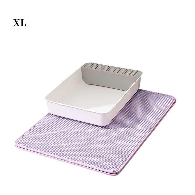 New Cross-border Cat Litter Mat Double-layer Filtered Sand Mat For Controlling Litter And Preventing Splashes Pet Paw Mat
