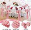 Wholesale 10/50pcs Satin Bow Sashes Wedding Chair Decor 17x275cm Ribbon Butterfly Tie Band For Christmas Birthday Party Sashes