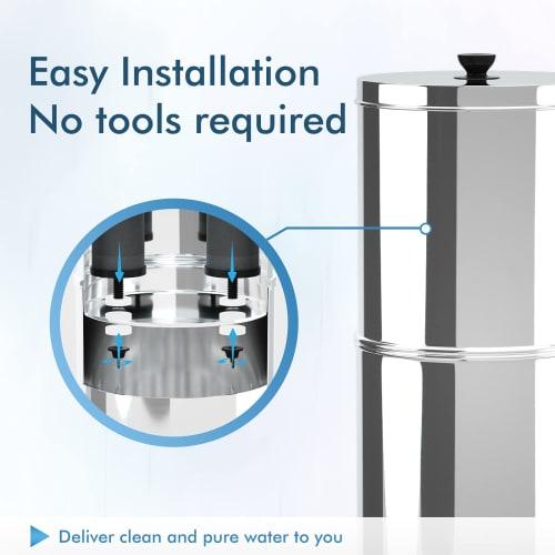 Xtahdge Gravity Water Filter System with Water Filtration Bucket for Home, Outdoor Camping, Hiking, and Emergency Preparedness