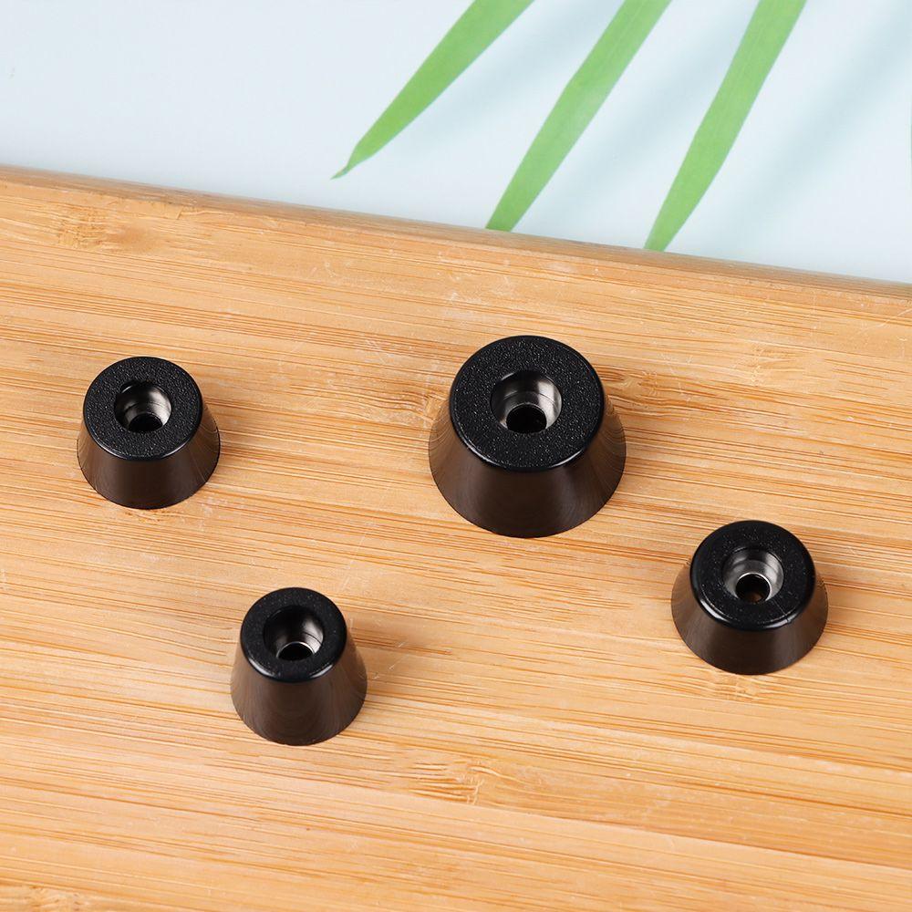 10 Pcs Furniture Parts Cushion Black Protective Pad Tapered Furniture Slip Feet PVC Foot Mat
