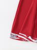 European and American Style Printed Two-Piece Skirted Tankini with Boyshorts Women's Swimwear
